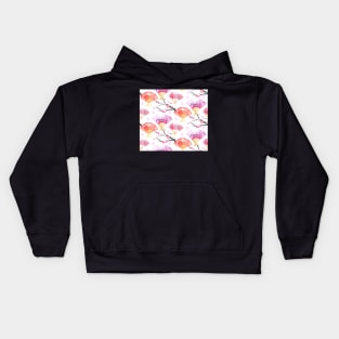 Sakura fan pattern Kids Hoodie